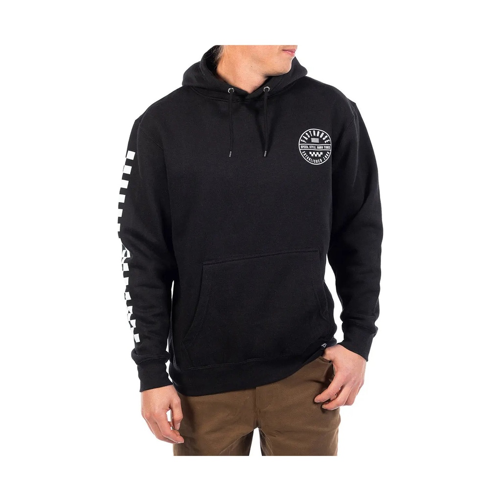 [125043-00-10] Statement Hooded Pullover, Black (LG)