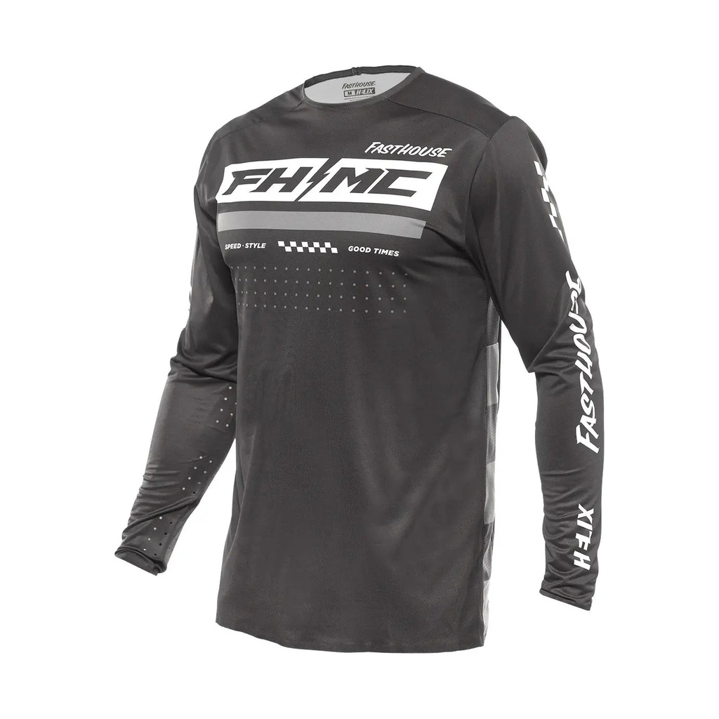[218000-01-09] Helix Podium Jersey, Black/White