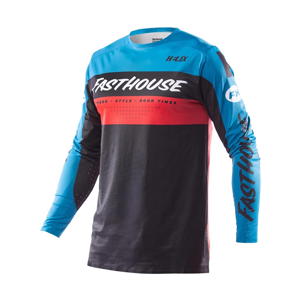 [218003-30-09] Helix Daytona LS Jersey, Electric Blue/Black (MD)