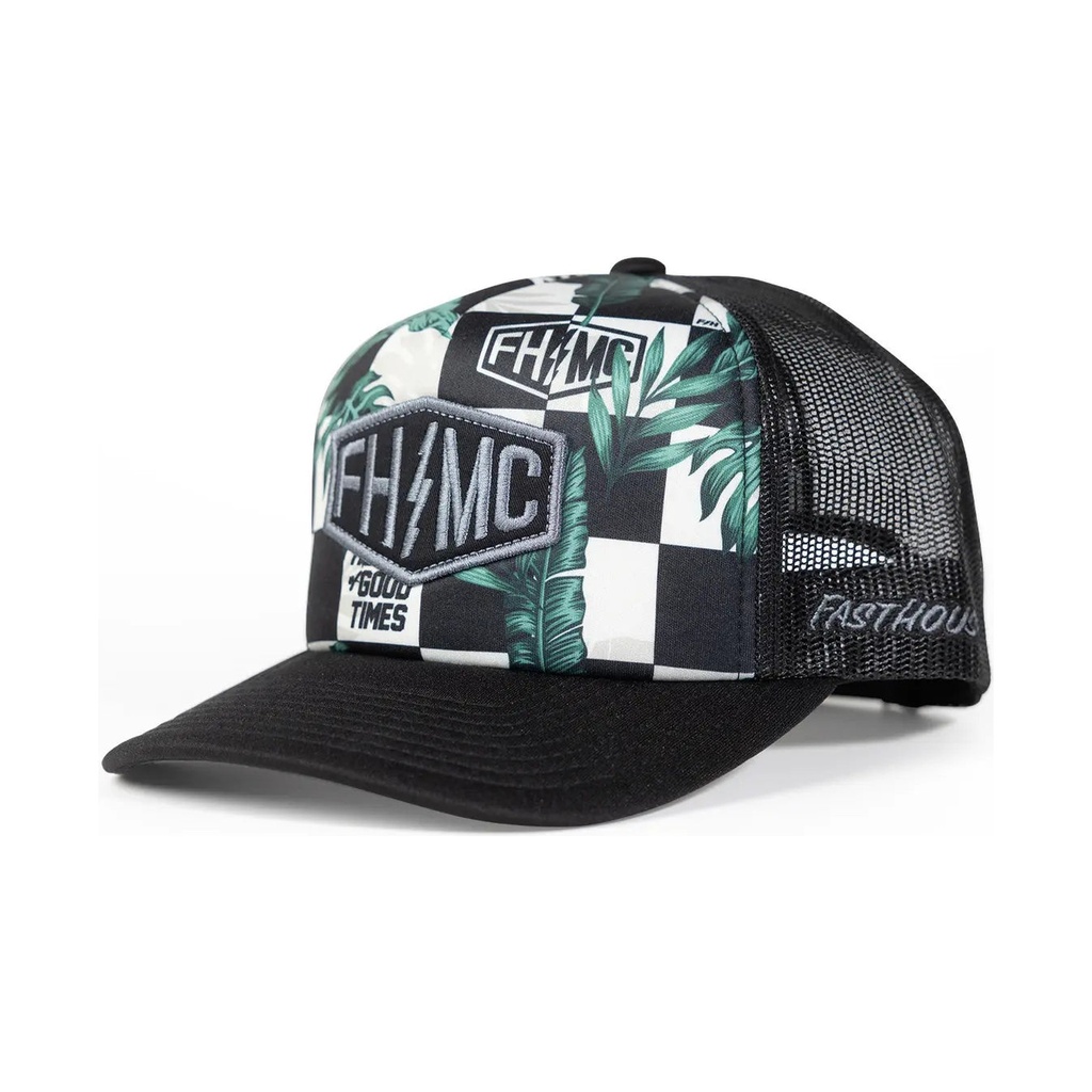 [600081-01-00] Poolside Hat, Black/White